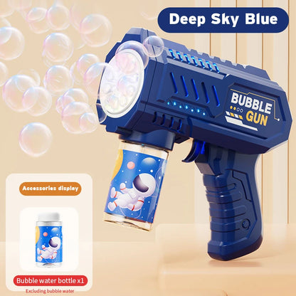 Fully Automatic Space Bubble Blowing Toy Bubble Gun Outdoor Bubble Machine Gift Holiday Gift Toy (Without Bubble Water)