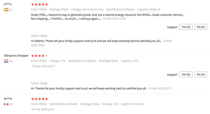 3000W High Efficiency Wind Turbine Off Grid System 12V 24V 48V Output Voltage 220V 230V 240V Home Appliance Power Supply System