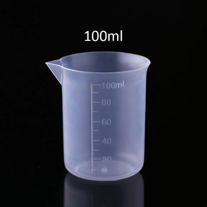 50ML/100ML/300ML/500ML Transparent Plastic Beaker Cup Laboratory Scale Mug Kitchen Baking Supplies Measurement Tool