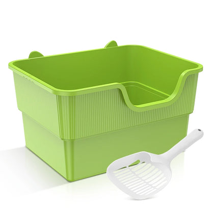 Amicura Cura Lite Cat Litter Box Semi-enclosed Splashproof Cat Tray Cat Toilet Cleaning extra-large litter box Pet Tray Bedpan