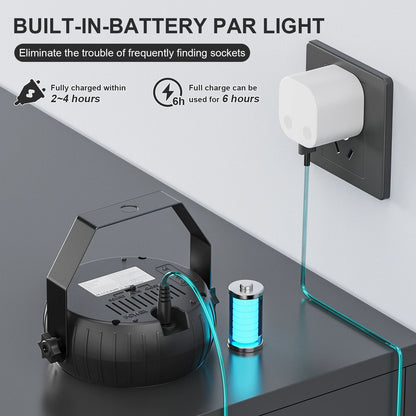 Somspot Mini RGB LED Par Lights Stage Lighting Effect LED Projection Light for DJ Disco Party Holiday Bar Club Wedding Birthday