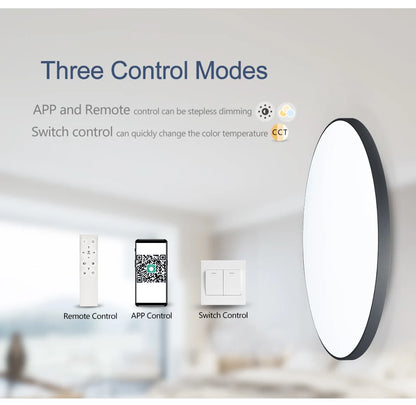 MARPOU LED Ceiling Light 80W 50W Modern Dimmable Smart Lamp With Remote Control Ceiling Lamp For Living Room Bathroom Kitchen