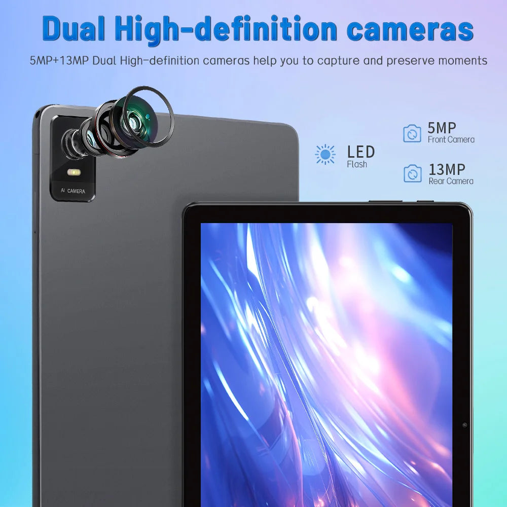 ANRY 10.1inch Tablet Android 2025, 12GB+128GB(1TB Expand) Android 15, 6000mAh 8-core 5MP+13MP Tablet PC with 5G WIFI Bluetooth