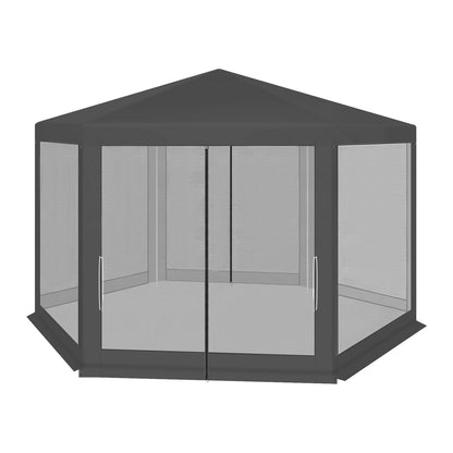 WOLTU 3.8x3.3m Gazebos for Outdoor Garden Gazebo Mosquito Net with Mesh Side Walls Sunshade Canopy Tent for Camping Patio Yard