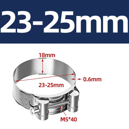 Powerful Clamp 304 Stainless Steel Hose Air Water Pipes Exhaust Fuel Clip Motorcycle Muffler Clamps Durable Sealing Welding Tool