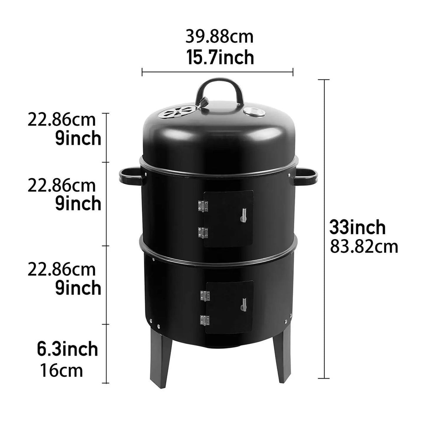 Vertical BBQ Grill Grătar portabil pentru grădină de colectare Backpacking