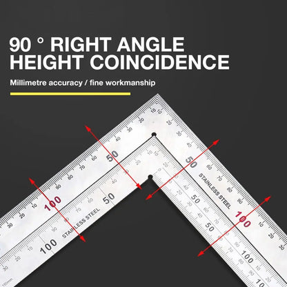 30/50CM Angle Square Ruler 90 Degree Right Angle Ruler Stainless Steel Triangle Ruler Woodworking Gauge Measuring Tool