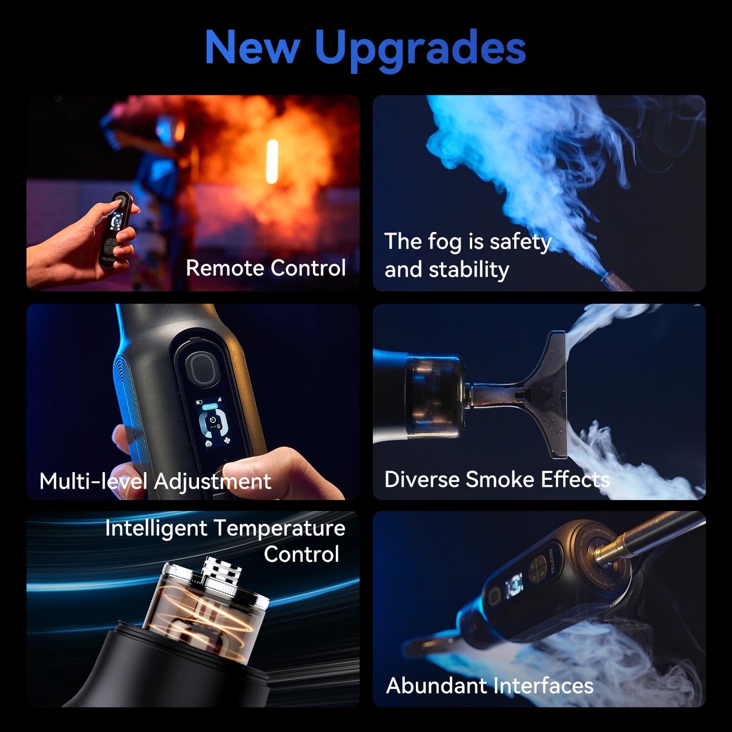 TELESIN Photography Smoke Machine Remote Smoke Effect Portable Smoke Maker with Remote Control Fogger Machine For Video Shoot