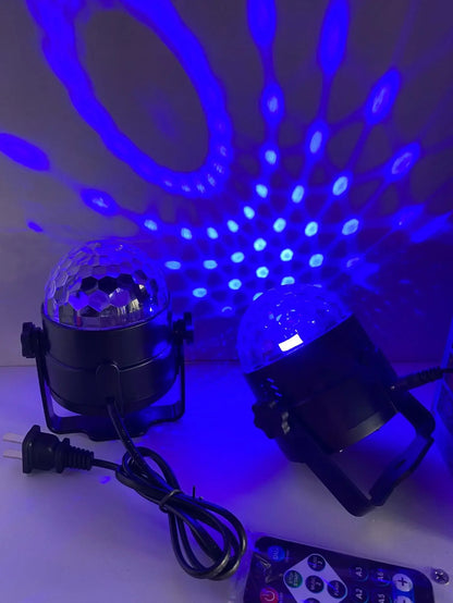 1-4Pack Aalternating Fashing Light Stage Lamp with Remote Control EU Disco Ball Lamps for Home Room Parties Birthday Wedding Bar