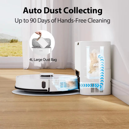 Redkey R10 Robot Vacuum Cleaner 2-in-1 Auto Vacuum Mop Wiping Function LiDAR Navigation Strong 4000Pa Suction Power 4 L Dust Bag