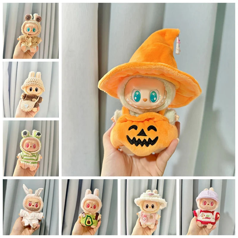 17cm Kawaii Plush Doll'S Clothes Outfit Accessories For Korea Kpop Exo Labubu Idol Dolls Pumpkin Set Clothing DIY Christmas Gift