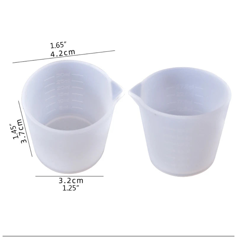 Resin Cup with Precise Scale Non-Stick DIY Silicone Cup Silicone Measuring Cup