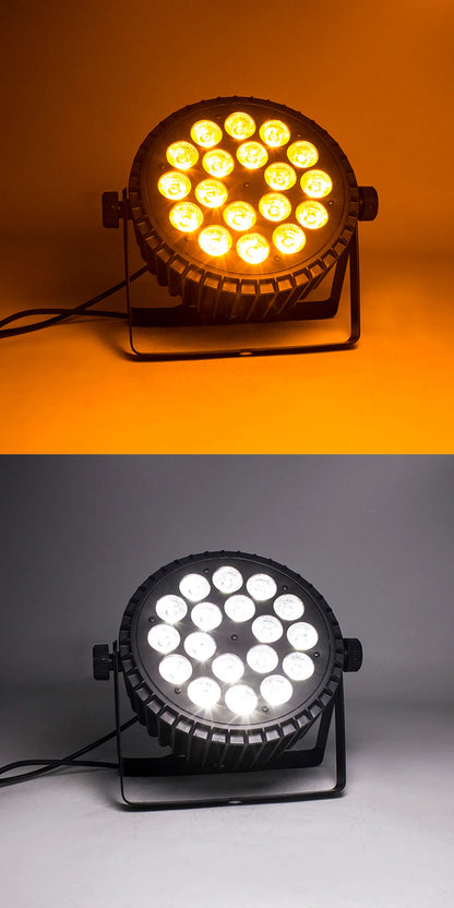 SHEHDS 4PCS Aluminum Alloy LED Flat Par 18x12W RGBW/18x18W RGBWA+UV LED Lighting DMX512 Disco Professional Stage DJ Equipment