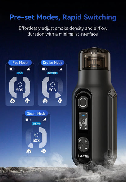 TELESIN Photography Smoke Machine Remote Smoke Effect Portable Smoke Maker with Remote Control Fogger Machine For Video Shoot