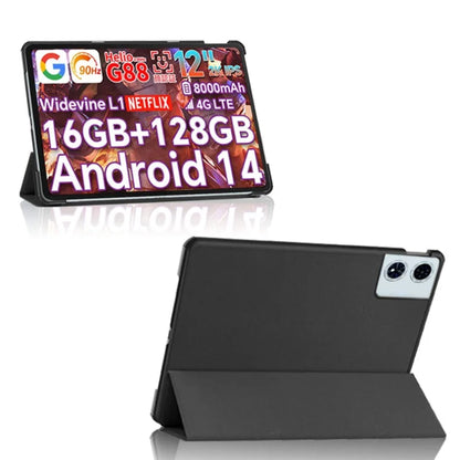 Case For Blackview Mega2 12" Tablet PC Slim Tri-Folding Stand Flip Book Cover Case For Oscal Pad 100 12” with  Hard Back Shell