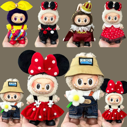 Mini Doll Clothing 15-17cm Labubu Clothing Accessories Cosplay V1 V2 V3 Fashion Clothing Sports And Leisure Set Clothing Gifts