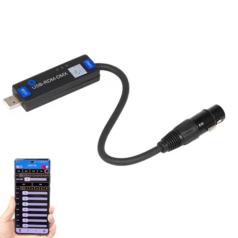 -A89Z USB-RMD-DMX Mobile App DMX Dialer Stage Light Wireless Bluetooth DMX512 Controller Only Supports Android Devices