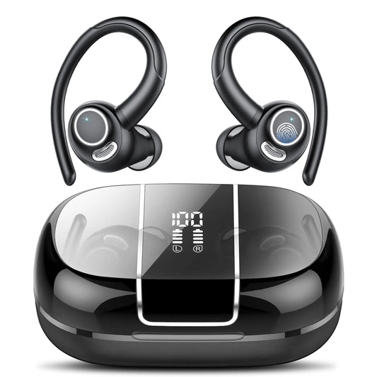 Headphones Wireless Earbuds Sport , 48H Wireless Earphones with HD Mic, IP7 Waterproof Earbud for Sports/Running/Workout.