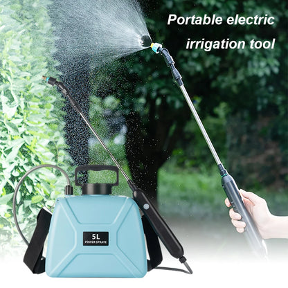 5L Electric Sprayer Automatic Garden Plant Mister USB Rechargeable Irrigation Tool Watering Can With Spray Gun for Agricultural