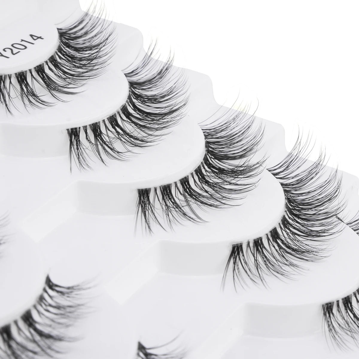 SHIDISHANPIN Cat Eye Lashes Soft Wispy Clear Band Lashes With Winged Ends For Extended Eye Look Natural Half EyelashesMakeup
