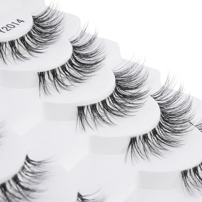 SHIDISHANPIN Cat Eye Lashes Soft Wispy Clear Band Lashes With Winged Ends For Extended Eye Look Natural Half EyelashesMakeup