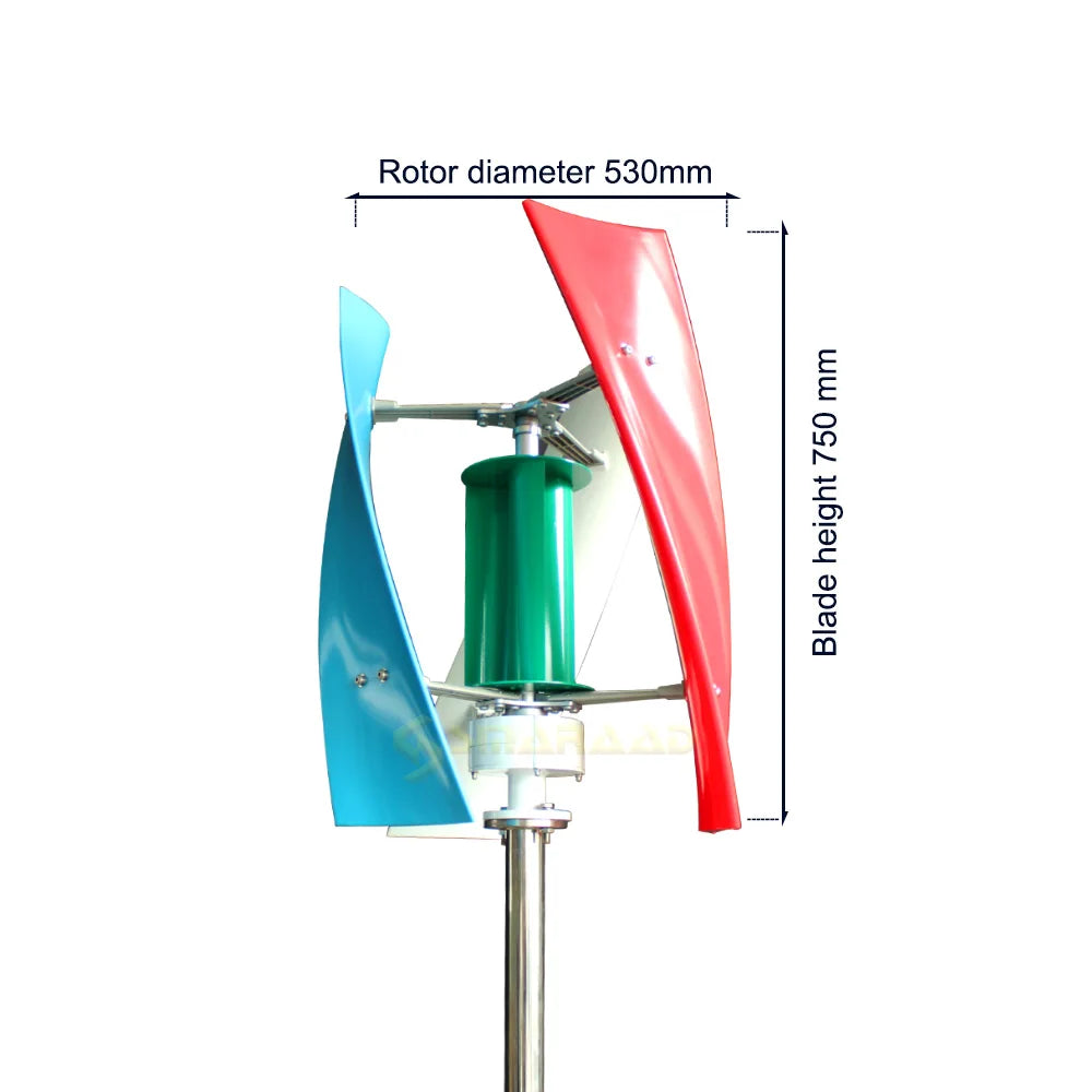 3000W High Efficiency Wind Turbine Off Grid System 12V 24V 48V Output Voltage 220V 230V 240V Home Appliance Power Supply System