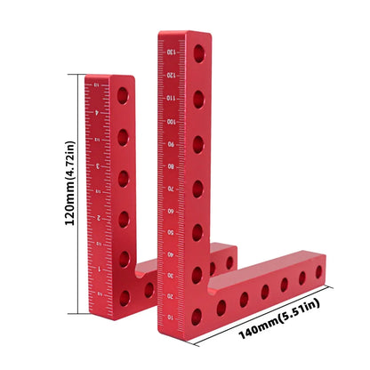 120/140mm Right Angle Fixing Clip 90 Degree L-shaped Auxiliary Fixture Positioning Panel Fixing Clip Woodworking Clamping Tool
