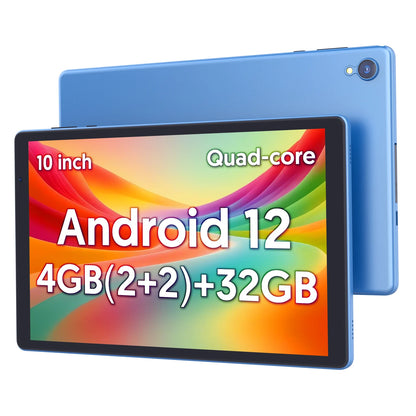 10-inch Android tablet, 4GB (2g+2g memory expansion) RAM+32GB ROM, 1280x800 IPS screen, dual cameras, WiFi, Bluetooth, dual spea