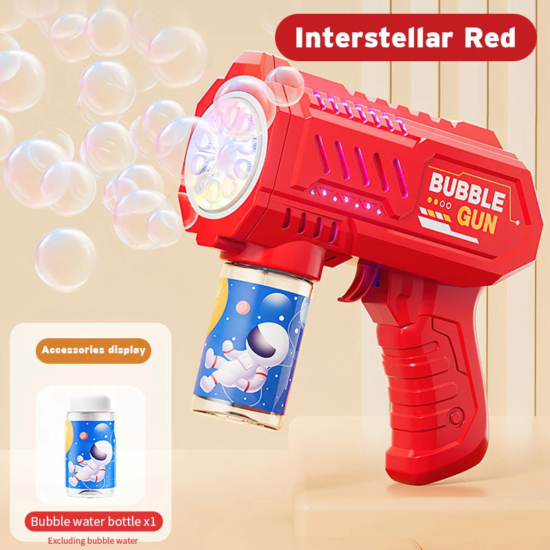 Fully Automatic Space Bubble Blowing Toy Bubble Gun Outdoor Bubble Machine Gift Holiday Gift Toy (Without Bubble Water)