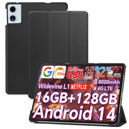 Case For Blackview Mega2 12" Tablet PC Slim Tri-Folding Stand Flip Book Cover Case For Oscal Pad 100 12” with  Hard Back Shell