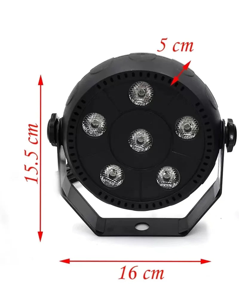 LED Par Light 6x3W RGBW DJ Controller Disco Party Holiday Christmas Bar Club Wedding Birthday Gig Stage Light