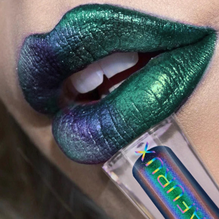 Chrome Shifting Pigments Chameleon Liquid Lipstick or Eyeshadow Shiny Long Lasting Multichrome High Quality Lip Gloss Lip Makeup