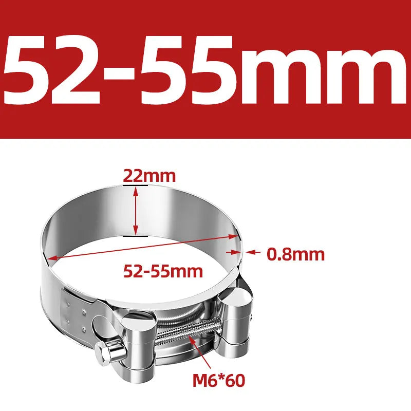 Powerful Clamp 304 Stainless Steel Hose Air Water Pipes Exhaust Fuel Clip Motorcycle Muffler Clamps Durable Sealing Welding Tool