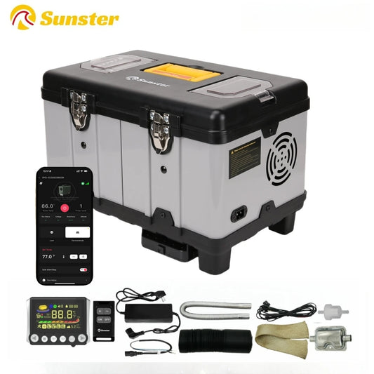 8KW 12V&24V&110-240V toolbox diesel Parking air heater w/Ventilation Mode&Adaptive Plateau&Bluetooth For Car RV Campervan