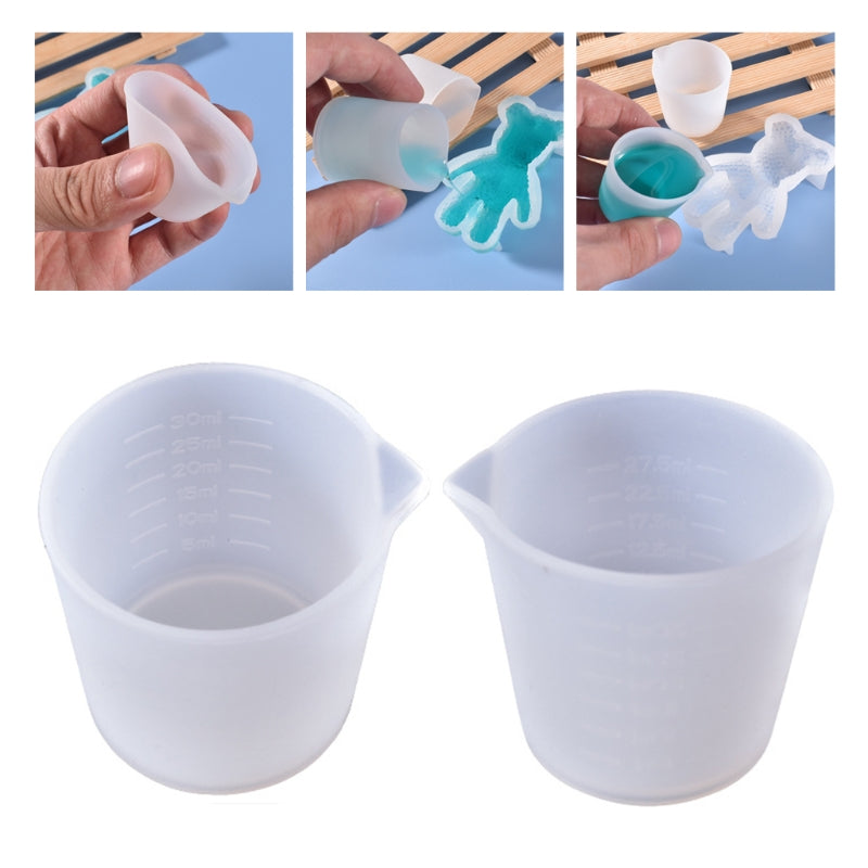 Resin Cup with Precise Scale Non-Stick DIY Silicone Cup Silicone Measuring Cup