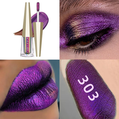Chrome Shifting Pigments Chameleon Liquid Lipstick or Eyeshadow Shiny Long Lasting Multichrome High Quality Lip Gloss Lip Makeup