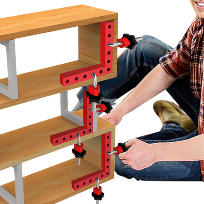 120/140mm Right Angle Fixing Clip 90 Degree L-shaped Auxiliary Fixture Positioning Panel Fixing Clip Woodworking Clamping Tool