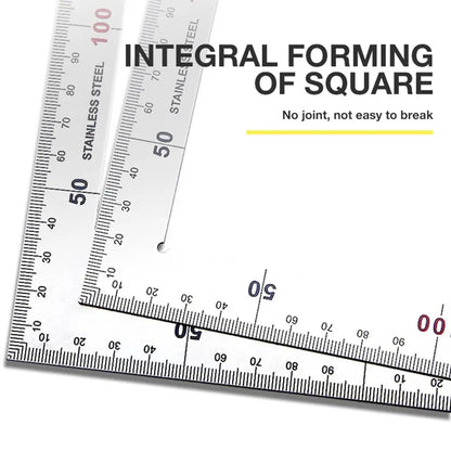 30/50CM Angle Square Ruler 90 Degree Right Angle Ruler Stainless Steel Triangle Ruler Woodworking Gauge Measuring Tool