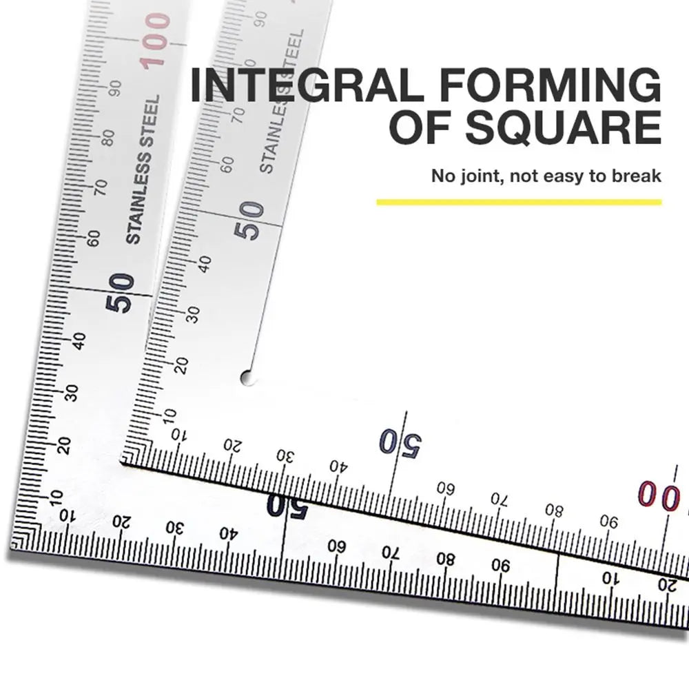 30/50CM Angle Square Ruler 90 Degree Right Angle Ruler Stainless Steel Triangle Ruler Woodworking Gauge Measuring Tool