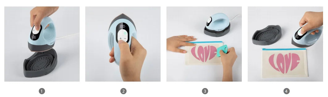 LOKLIK Mini Heat Press - 3 in 1 Heat Press Machine for T-Shirts Mugs Hats Small Heat Press Iron Press for Heating Transfe