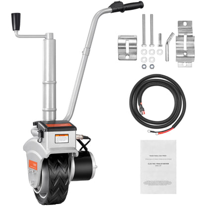 SucceBuy Electric Trailer Dolly 5000lbs Towing Capacity 350W 12V Trailer Jockey Wheel with 22 ft/min Moving Speed for Trailer