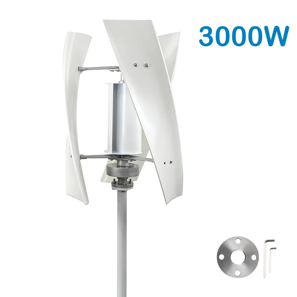 3000W High Efficiency Wind Turbine Off Grid System 12V 24V 48V Output Voltage 220V 230V 240V Home Appliance Power Supply System