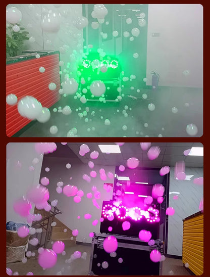 Smoke Bubbles Machine Fog Bubble Machine Haze Bubble Machine LED RGBW Audience DJ Alien Stage Party  Wedding Professional Effect