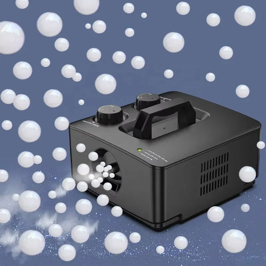 , 2-in-1 Fog Bubble Machine, Indoor and Outdoor Birthday Wedding Halloween Party No Spill Smoke Bubble Machine