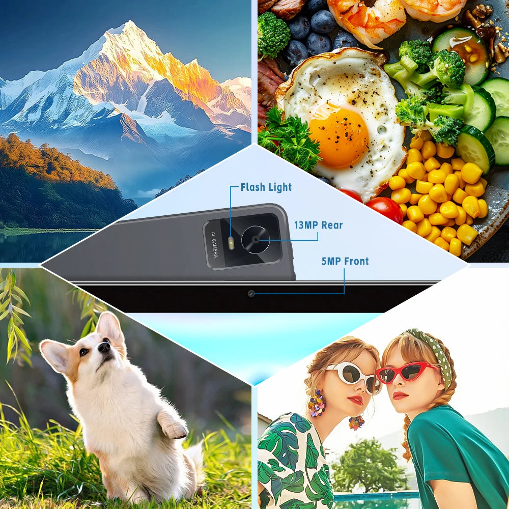 ANRY 10.1inch Tablet Android 2025, 12GB+128GB(1TB Expand) Android 15, 6000mAh 8-core 5MP+13MP Tablet PC with 5G WIFI Bluetooth