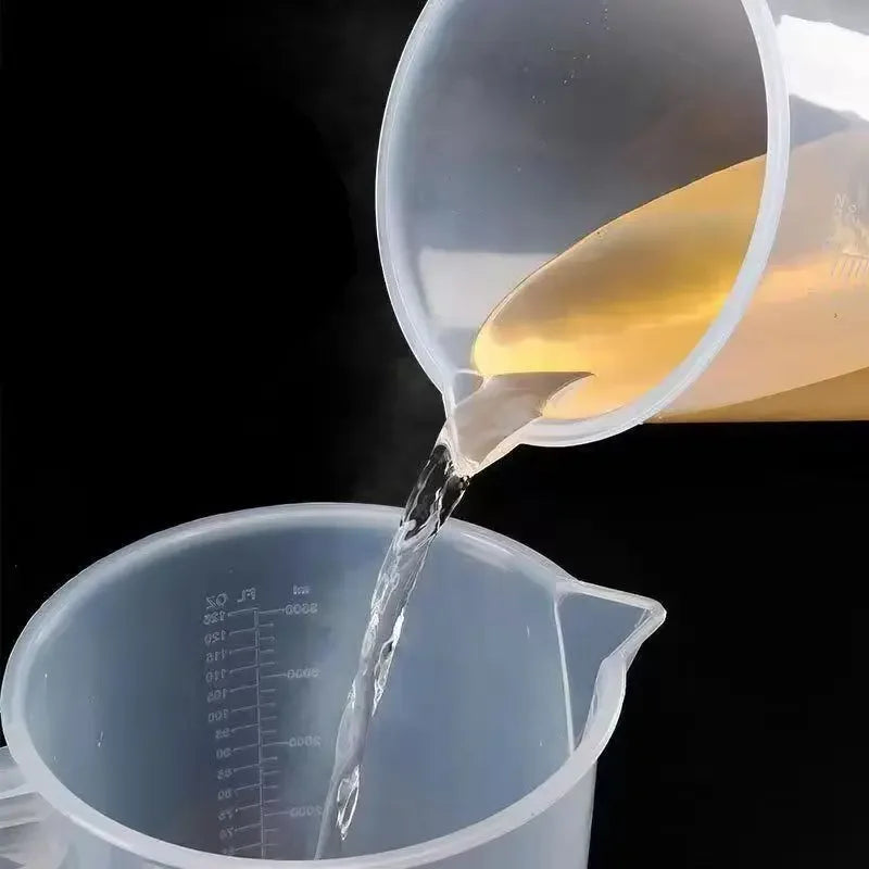 Lightweight 1PC Transparent with Scale Plastic for Kitchen Laboratory Test Measuring Cup Beaker Mixing Cups Graduated Cylinder