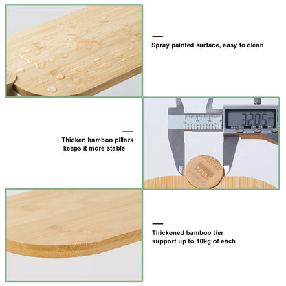 3 Tier Bamboo Tall Corner Plant Rack Planter Stand Flower Pot Holder Storage Rack for Balcony Garden Patio