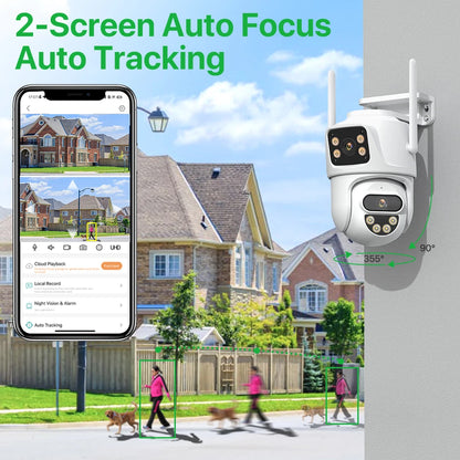 8MP 4K PTZ Camera IP Outdoor WiFi Camera HD 4MP H.265 Wireless Surveillance Security CCTV 4MP AI Tracking P2P Onvif iCsee