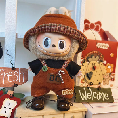 Doll Clothes For 15-17CM I II III Labubu Outfits Mini Plush Cotton Idol Doll Universal Clothing Sitting Party Accessories Gifts