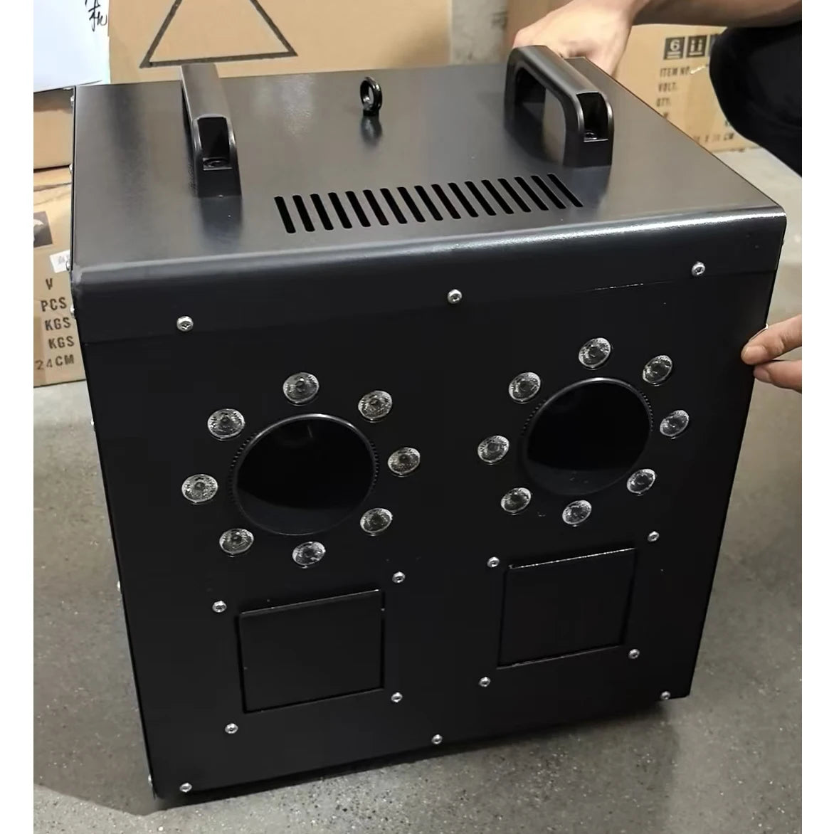 Smoke Bubbles Machine Fog Bubble Machine Haze Bubble Machine LED RGBW Audience DJ Alien Stage Party  Wedding Professional Effect